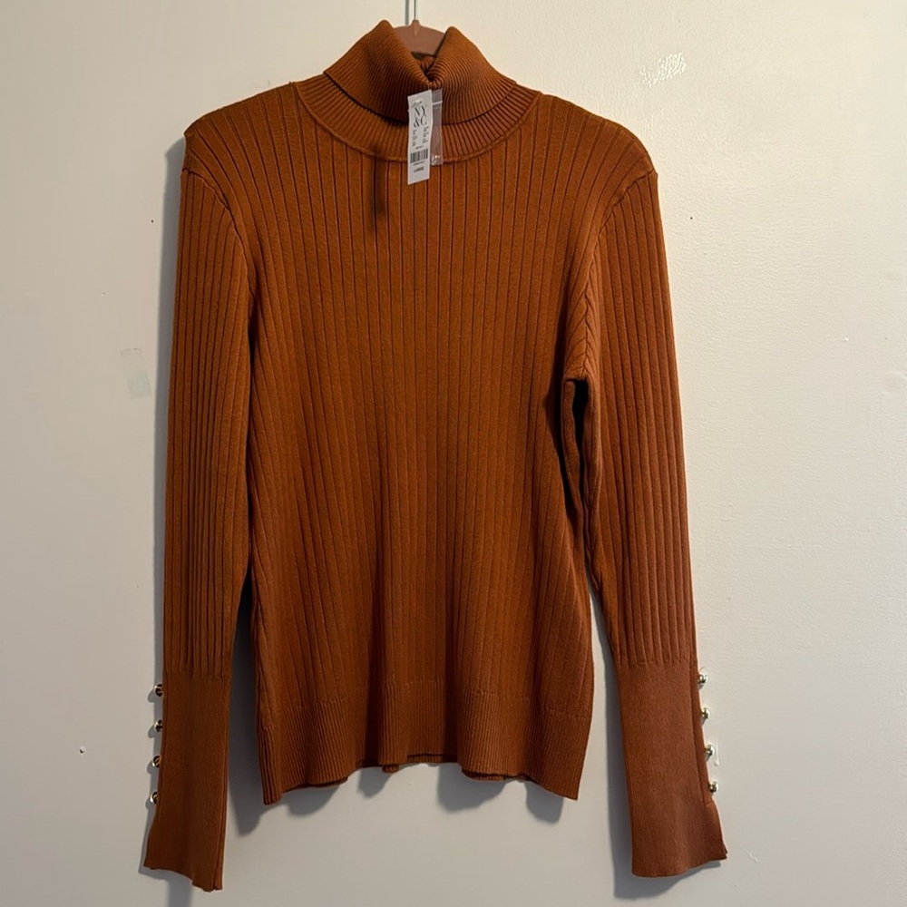 NY&CO TOP, TURTLENECK, SIZE LARGE